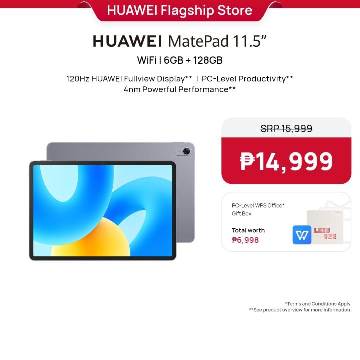 HUAWEI MatePad 11.5-inch Tablet, WiFi/LTE, 6GB+128GB/8GB+128GB, 120Hz  HUAWEI Fullview Display, PC-Level Productivity, 4nm Powerful Performance