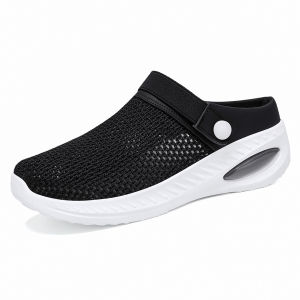 WomenS Shoes Versatile Half-Slippers Breathable Outdoor Slippers Fashionable Mom Shoes Closed-Toe Lightweight Casual Shoes