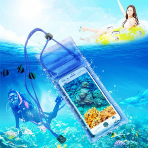 Sarung HP Case Kantong Anti Air Waterproof With Strap / Tali Leher MAX 7INCH