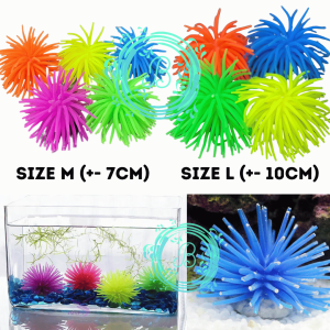 Hiasan Anemon Silikon Jelly Aquarium Ikan Dekorasi Artificial Karang Koral Anemone Laut Warna Warni Sillicone Ornamen Tank Akuarium Aquascape Murah