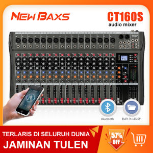 NewBaxs CT160S มิกเซอร์เสียงระดับมืออาชีพ การเล่นบลูทูธในตัว 16 ช่องสัญญาณ ฟังก์ชั่นการบันทึก การเลือกภาษา อุปกรณ์เครื่องเสียง KTV Bar Stage