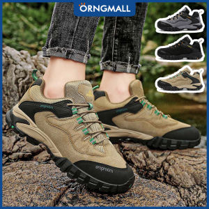 ORNGMALL Lĩnh vực đào tạo Giày đi bộ đường dài người đàn ông của không thấm nước cổ ngắn thích hợp cho thể thao ngoài trời da thật Essential cho người thích hoạt động ngoài trời Kích thước 39-45
