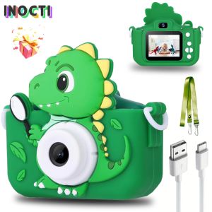 Dinosaur Kids Toy Cameras 1080P HD Video Camera 48MP Dual Camera With Silicone Cover 32GB Card Boy Girl Birthday Gift