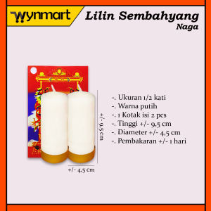 Lilin Sembahyang Putih Naga 1/2 Kati