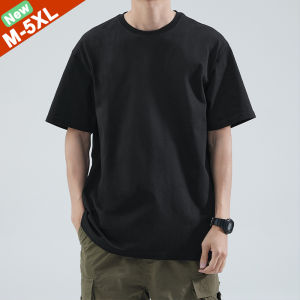 Free Ship T-Shirts Men Clothing Short Sleeve Summer Plus Size 4XL 5XL Cotton Top Boys Camping Tshirts Male Black Tee Shirt Women