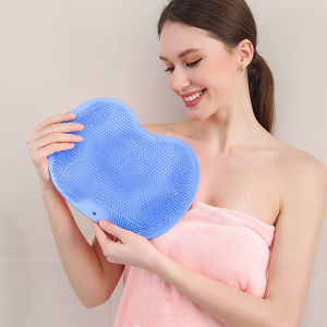 LEI Massage Mat Back Scraper Cleaning Brush Shower Feet Cleaner Wash Mat Multifunction Sucker Wall Mat Rub Foot Arms Body Bath