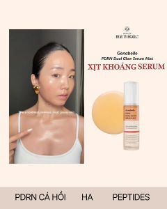 XỊT KHOÁNG DƯỠNG ẨM CĂNG BÓNG DA HIỆU QUẢ GENABELLE PDRN DUAL GLOW SERUM MIST 100ML HÀN QUỐC - 19670 - _Làm dịu da nhạy cảm giảm kích ứng từ các yếu tố bên ngoài _Củng cố hàng rào bảo vệ da nhờ 6 loại dầu thực vật