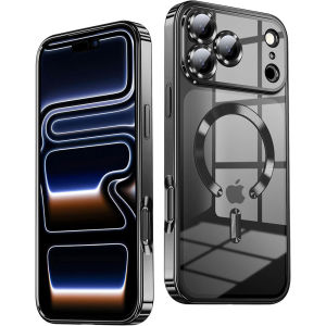 Slim Thin for iPhone 18 Pro Max/17 Pro Max Case Clear Compatible with MagSafe Built-in Camera Lens ProtectorElectroplated Soft TPU Shockproof Protective Phone Case for iPhone Air 17 16 Pro Max 15 Plus 14 Pro 13 12