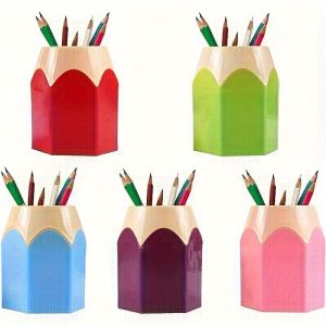 Pen Holder Pencil Head Shape Pencil Storage Box Makeup Brush Holder Pen Vase Pencil Pot
