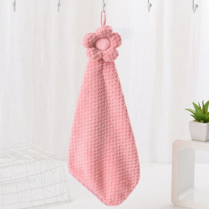 Hand Towel  Lap Tangan Coral Motif Polos Bunga Besar Kain Lap Model Gantung Handuk Tangan Handtowel BRG