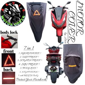 MOTORCYCLE COVER WATER REPELLANT SUNPROOF SCRATCH PROOF WITH REFLECTOR AND BODY LOCK BUCKLES