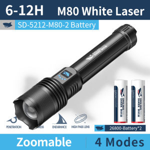 SMILING SHARK  LED Đèn Pin Sạc Điện Chống Nước M80 100W 10000LM Loại Cao Cấp Dùng Bền SD5212