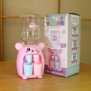 200ml Kawaii Cartoon Water Dispenser Mini Drinking Fountain Rabbit Drink Water Simulation Device Pretend Game Kitchen Toy for Kids Girls 2 – 6 Years