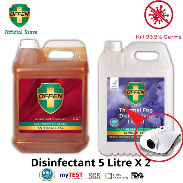 Offen Twin Pack Antibacterial Antiseptic Disinfectant Liquid 5L