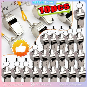 4PCS Whistle Team Sport Loud Rope Strong Stainless Steel Whistles Professional Portable Referee high-quality Whistle Training