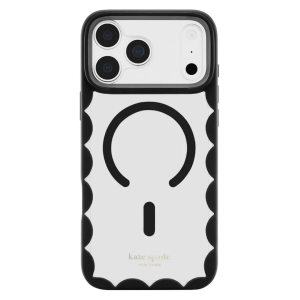 Kate Spade New York Scallop Black MagSafe Case for iPhone 18 Pro & Pro Max - Clear Black 12ft Drop Protection