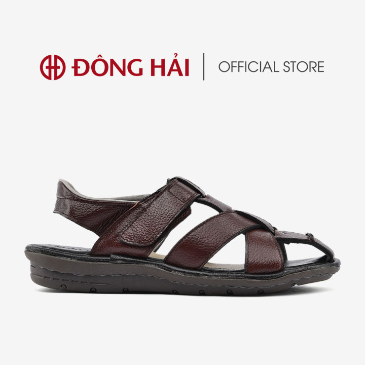 Giày Sandal nam rọ Đông Hải da bò cao cấp thiết kế ấn tượng nam tính ...