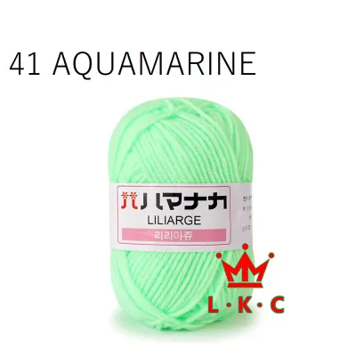 AKY01 🇲🇾Stok Sedia Ada🇲🇾现货 Benang Kait Liliarge 4ply Four Strands Milk Cotton 4股韩式牛奶棉 Korean Cotton 25g Korean Yarn