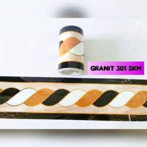 WALLBORDER GRANIT 301 MOTIF ULIR ULIR ORANGE SKM DEKORASI LANTAI WALSTIKER LIS BORDER