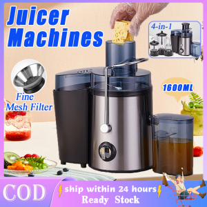 Juicer Maker Machine Heavy Duty 4 In 1 Blender Fruit Shake Blender Stainless Steel Wide Mouth Centrifugal Juicer Maker Kitchen Multifunctional Household Juicer For Vegetables With 2-Speed Setting For Vegetable And Fruit