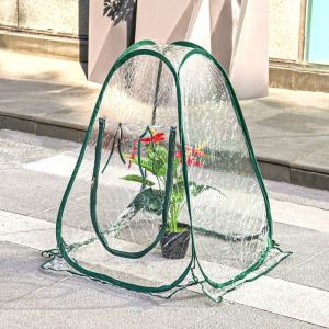 MUNCHX Có thể gấp lại. Nhà kính mini PVC Giữ nhiệt Lều trồng cây di động Di động Trong suốt Vỏ bọc chống mưa cho cây trồng Vườn nhà
