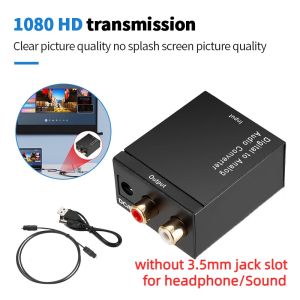 Audio Converter SD Digital Optic Coaxial RCA Toslink Signal to Analog Audio Converter adapter with AUX 3.5mm