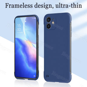 Jingsanc For OPPO Reno2 F/Reno2/Reno3 4G Phone Case [Free Lanyard] Ultra-Thin Matte Borderless Plastic Cover Shockproof Protective Back Casing Reno 2F/Reno 2/Reno 3