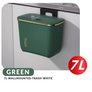 Hanging Trash Can Wall Mounted Trash Can with Lid Dustbin with Cover Dustbin Toilet Bathroom Kitchen Living Room