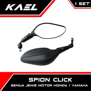 Spion Click Untuk Motor Honda & Yamaha Beat Karbu FI Pop Street eSP & Vario 110 150 125 LED New & Mio M3 Z S & Soul GT 125 & X-Ride & Scoopy Old Hitam Black Model Pulser Import Lokal Variasi Carbon