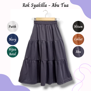 ROK SYAKILLA - ROK PANJANG ANAK PEREMPUAN REMAJA MAXI LONG SKIRT MODEL KOREA BAWAHAN ROK 3 SUSUN TINGKAT ANAK CEWEK MUSLIM MUSLIMAH HIJAB USIA 3 SAMPAI 14 TAHUN