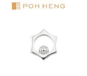 Poh Heng Jewellery 18K Star Pendant in White Gold