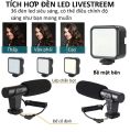Micro thu âm livestream, Gậy livestream tiktok có đèn, Giá đỡ điện thoại, Tripod 3 chân có remote, 36 bóng đèn Led 3 chế độ sáng, thu lọc tạp âm tốt. 