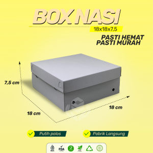 Dus Nasi Kotak Dus 18X18 Box Catering 18X18 Bahan 310 Gsm (Isi 20 Pcs-B.B4D3)