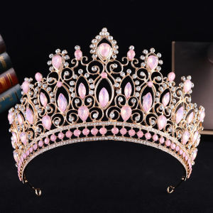 มงกุฎคริสตัลโอปอลบาโรก DIEZI สำหรับผู้หญิงและเด็กผู้หญิง งานแต่งงาน วินเทจ เจ้าสาว ราชินี มงกุฎเจ้าสาว อุปกรณ์เสริมผม ที่คาดผม