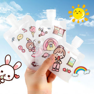 30ml 50/100ml Portable Travel Fluid Makeup Packing Bag Transparent Leak Proof Refillable Empty Squeeze Pouch Travel Toiletries