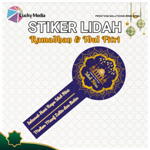[10 pcs] Stiker Idul Fitri Bulat Lidah Segel Toples Sticker Lebaran Seal Edisi Puasa Bulan Ramadhan