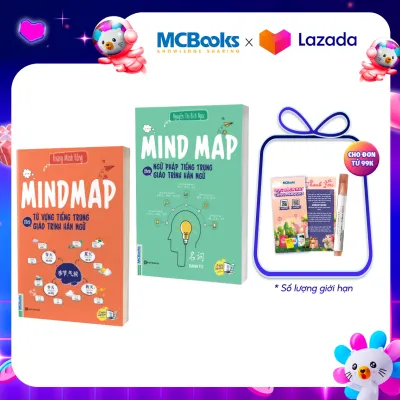 Combo Mind map tự học tiếng trung theo giáo trình hán ngữ ( Ngữ pháp + Từ vựng)