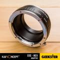 K&F EOS-NEX Adapter แปลงเลนส์  Canon DSLR EF / EF-S เพื่อเอามาใส่กล้อง Sony Mirrorless ( NEX / E / FE ) ( Lens mount adapter Mount EOS For Sony ) ( เมาท์แปลง อแดปเตอร์ ) ( EOS-NEX ) ( EF NEX / EF E / EF FE ) ( Geekster ). 