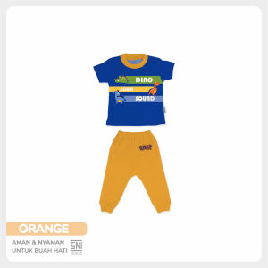 FLUFFY Setelan Oblong Pendek Celana Panjang Dino Daily (Isi 1Pasang) SODJXR DWD L12345