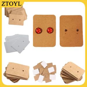 ZTOYL 100pcs chuyên nghiệp loại Bông tai tai Studs chủ hiển thị treo Kraft thẻ giấy