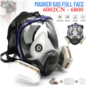 GO Masker Gas Respirator Full Face 3M Beracun Kimia Mask Industrial Use 6002CN - 6800