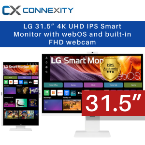 LG 32U850SA-W 31.5” 4K UHD IPS Smart Monitor with webOS and Built-in FHD Webcam USB-C 90W Power Delivery LG Smart Monitor 27 Inch LG Smart TV Remote Control Monitor 4K IPS Display Monitor 4K with Speaker Webcam USB C Alexa Voice Control TV ThinQ AirPlay