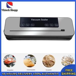 Vktech เครื่องซีลอาหารแบบชาร์จไฟได้พร้อมโหมดแห้งและชื้น ขนาดกะทัดรัดสำหรับเก็บอาหารในครัว