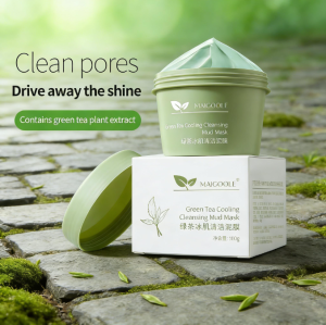 Oil Acne Pore Care Savior! Green Tea Cooling Cleansing Mud Mask Deep Cleanses and Shrinks Pores Effortlessly