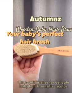 Autumnz Wooden Baby Hair Brush / Sikat Kanak Kanak lembut