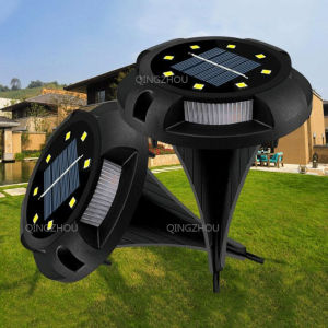 【Buy 1 Free 1 】12LED Solar Disc Light Outdoor Garden Solar Underground Light Deck Spotlight Buried Solar LED Light Garden Decoration