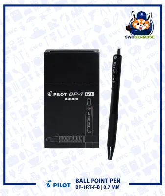 PILOT Retractable Ball Point Pen 0.7mm Tip | Fine | BP-1RT-F-B | 12 PCS