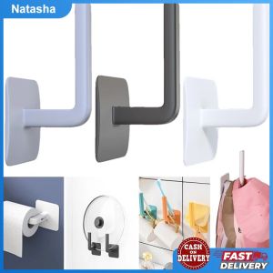 4Pcs L-shaped Hook Self-adhesive Wall Hook Multifunctional Hanging Racks Bathroom Kitchen Storage Hooks