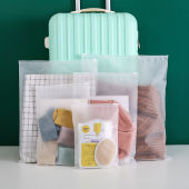 🔥【SG Seller】Waterproof Travel Zip and lock Storage Bag Large Clothes Organizer Small Cosmetic Pouch Toiletries Organiser