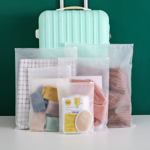 🔥【SG Seller】Waterproof Travel Zip and lock Storage Bag Large Clothes Organizer Small Cosmetic Pouch Toiletries Organiser